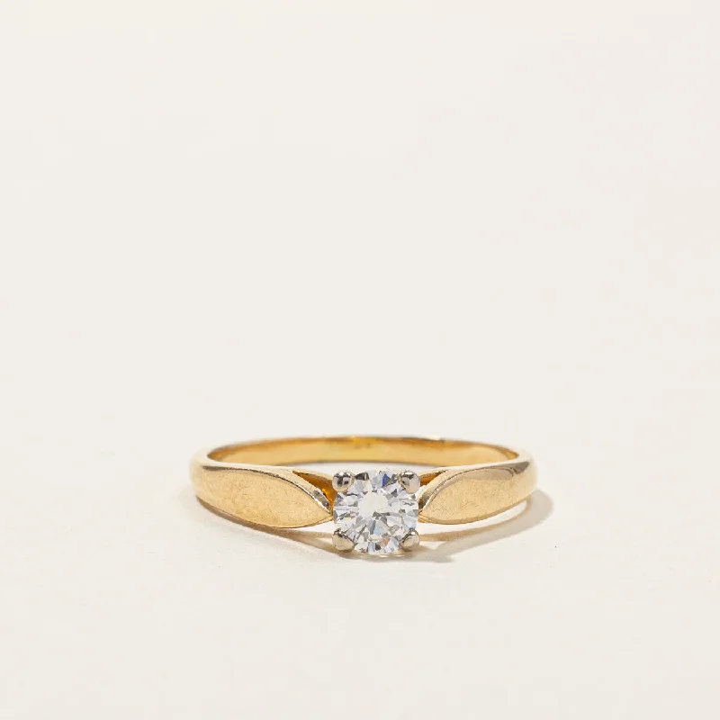 vintage diamond pendant necklace Solitaire Diamond Ring | 0.36ct | SZ 7.25 |