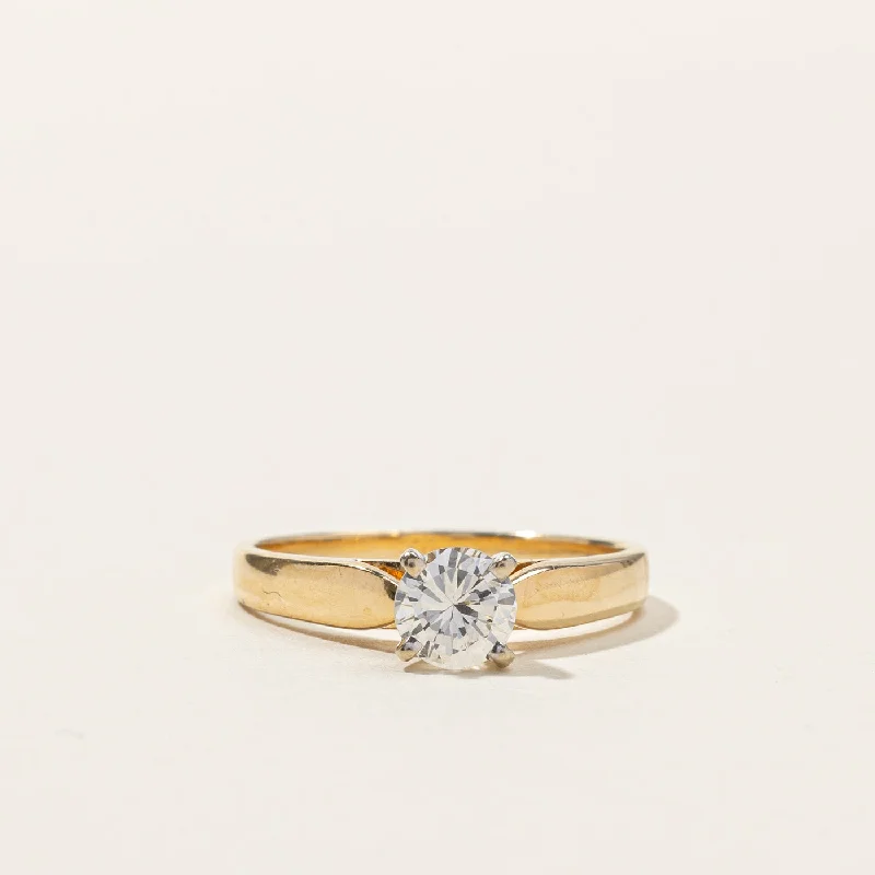 rose gold snake chain bracelet Solitaire Diamond Ring | 0.55ct | SZ 6 |