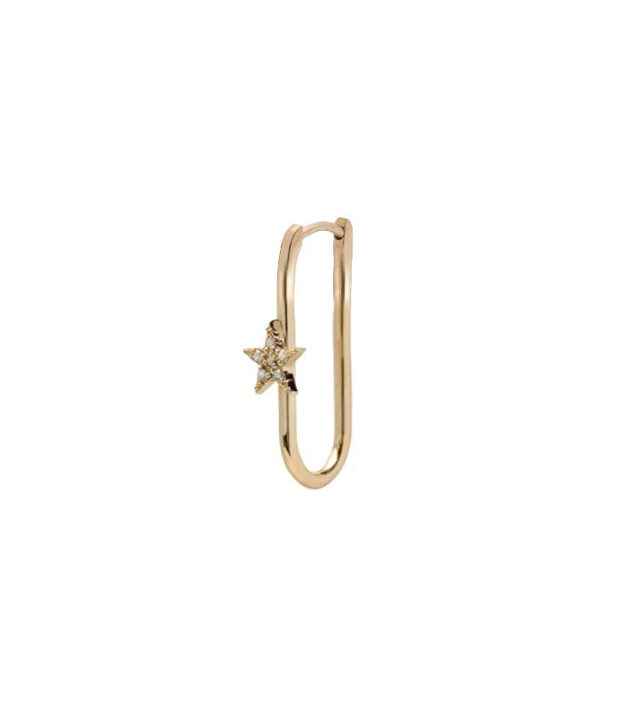 Star : Pave Fob Earring