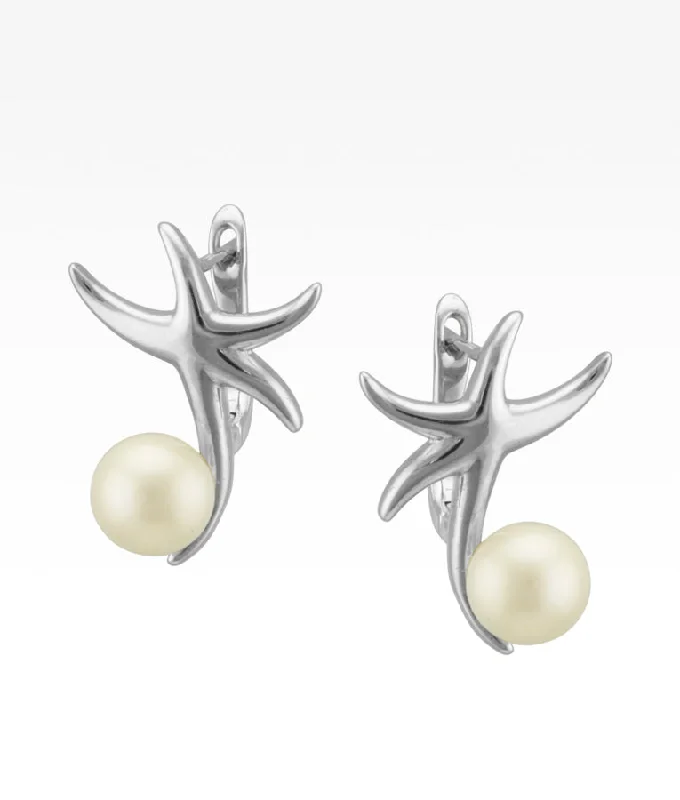 Starfish Pearl Earrings