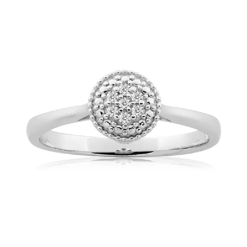 Sterling Silver Divine Diamond Ring