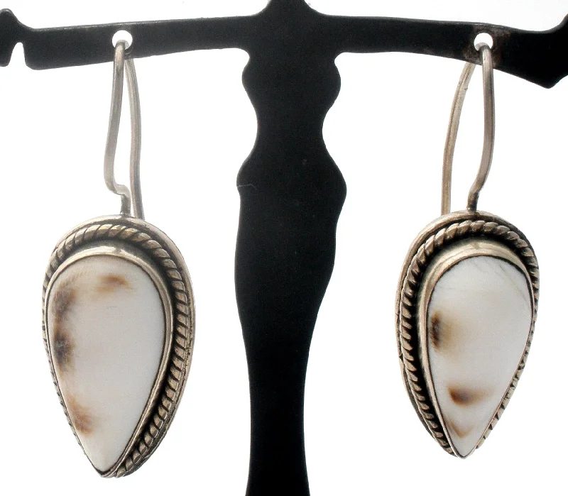 Sterling Silver Shell Dangle Earrings 925