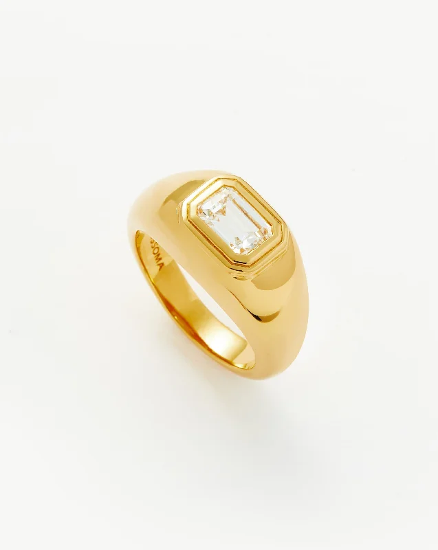men’s engraved stainless steel bracelet Stone Dome Statement Ring | 18ct Gold Vermeil/Cubic Zirconia men’s engraved stainless steel bracelet Stone Dome Statement Ring | 18ct Gold Vermeil/Cubic Zirconia