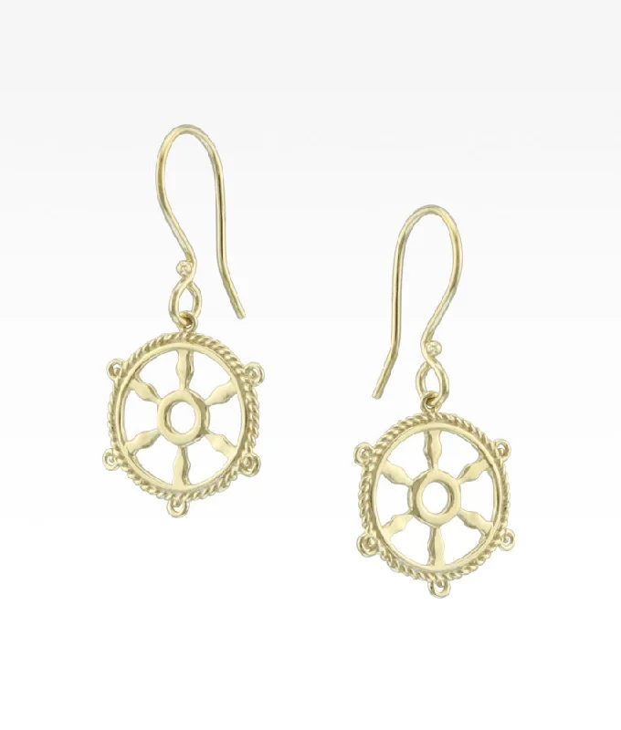 Sunset Ship's Wheel Earrings