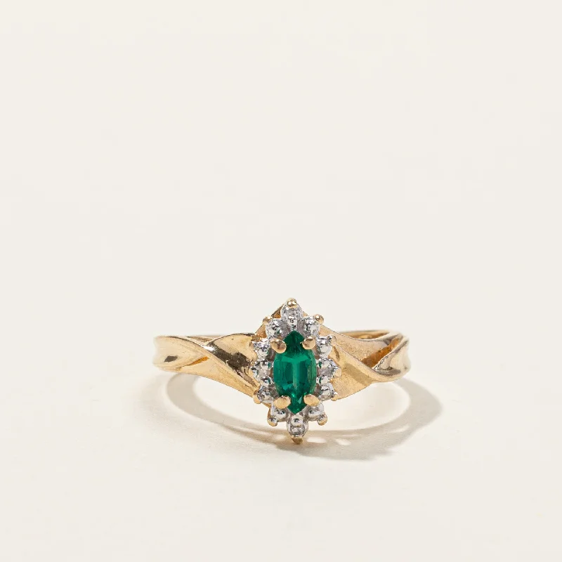 bold gothic vampire ring Synthetic Emerald & Diamond Cocktail Ring | 0.18ct | 0.02ctw | SZ 5.5 | bold gothic vampire ring Synthetic Emerald & Diamond Cocktail Ring | 0.18ct | 0.02ctw | SZ 5.5 |