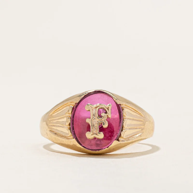 vintage pearl cluster earrings Synthetic Ruby Signet Initial "F" Ring | 2.75ct | SZ 11 | vintage pearl cluster earrings Synthetic Ruby Signet Initial "F" Ring | 2.75ct | SZ 11 |