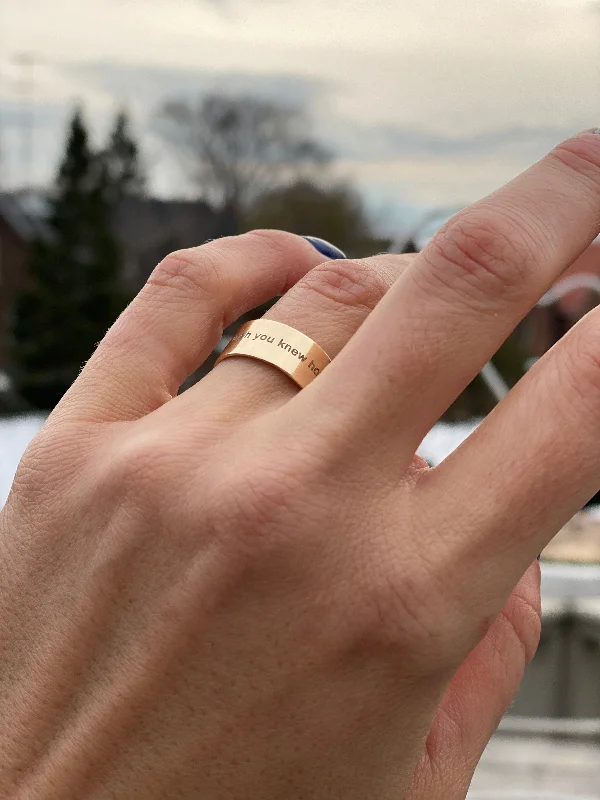 men’s tungsten wedding ring The Engraved Wishes Band Ring