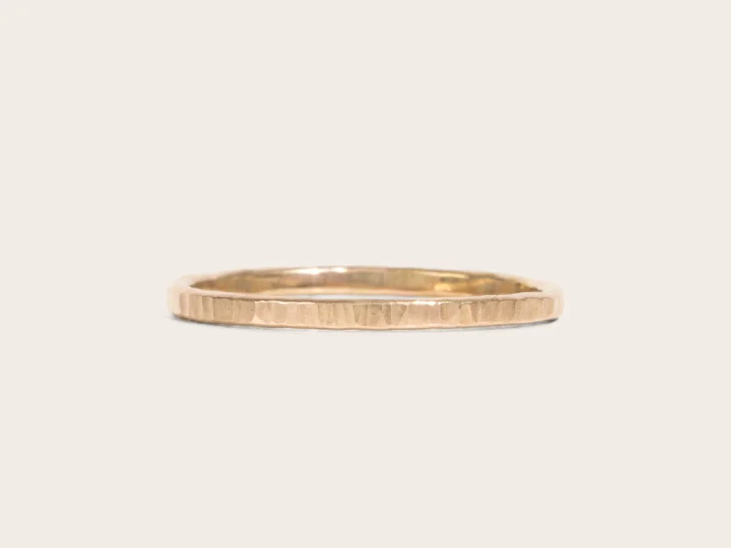 handcrafted raw crystal pendant Thin Gold Sparkle Ring