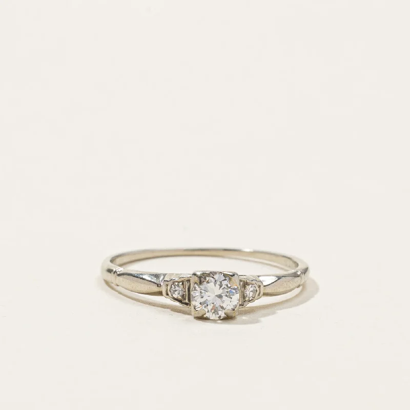 classic gold cuff bracelet Three Stone Diamond Vintage Ring | 0.29ctw | SZ 6.75 |