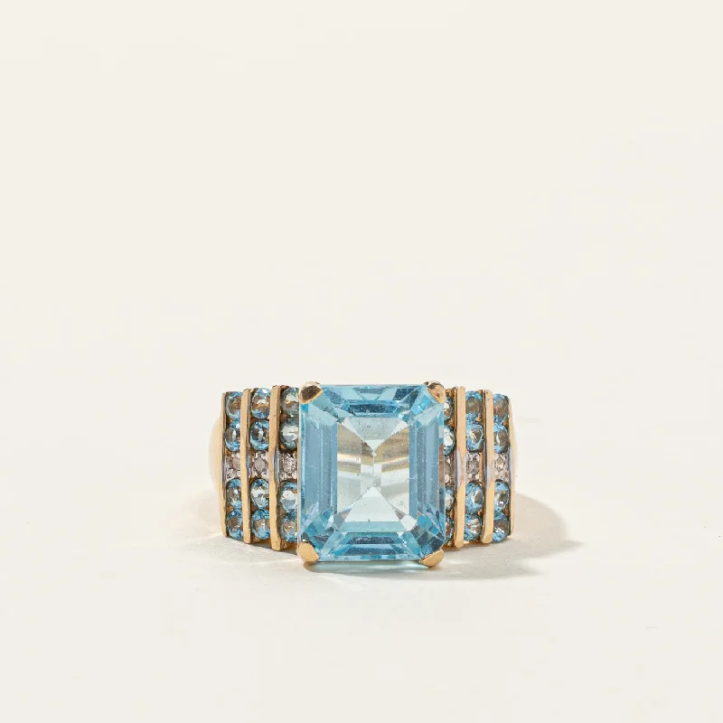 custom engraved infinity necklace Topaz & Diamond Cocktail Ring | 8.25ct | 0.03ctw | SZ 8 |