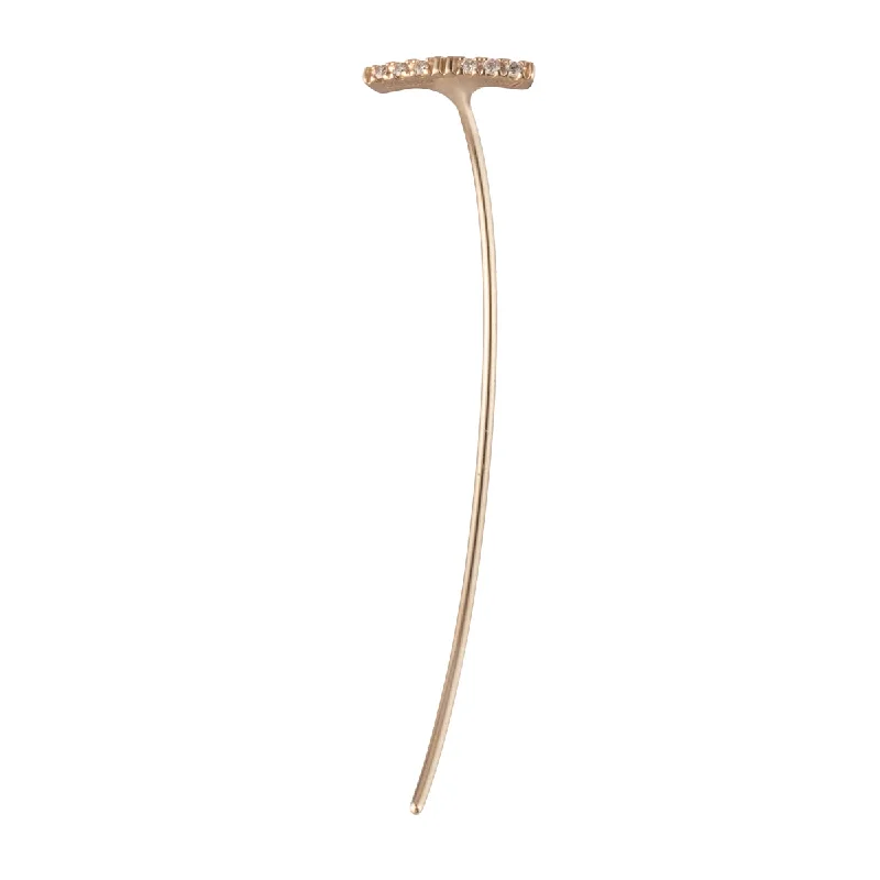 classic diamond hoop earrings "Trapeze" Diamond Arrow Earring