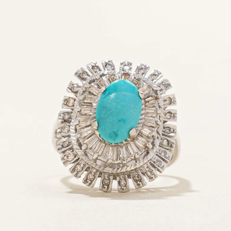 adjustable moon phase bracelet Turquoise & Diamond Ring | 1.40ct, 0.50ctw | SZ 8 | adjustable moon phase bracelet Turquoise & Diamond Ring | 1.40ct, 0.50ctw | SZ 8 |