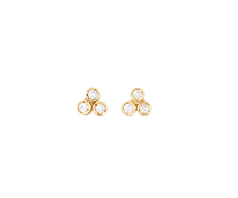 ruby and diamond engagement ring Vintage Cartier 0.36ctw Diamond Three Stone Stud Earrings in 18K W/Box
