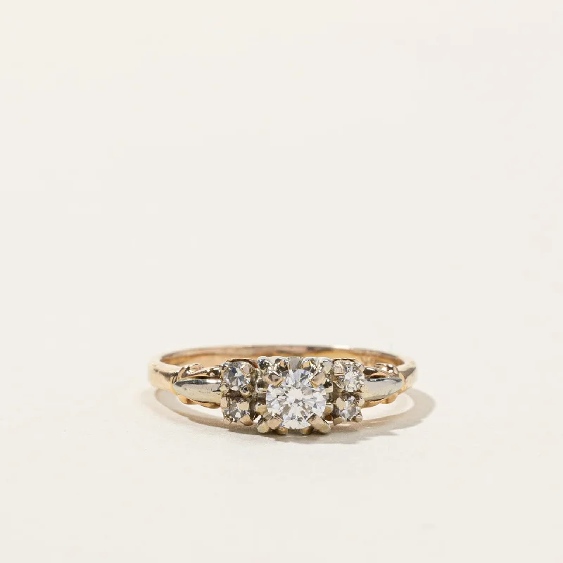 dainty gold anchor bracelet Vintage Diamond Ring | 0.35ctw | SZ 7 |