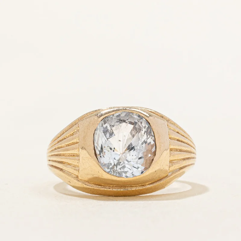 rose gold feather earrings White Sapphire Cocktail Ring | 5.60ct | SZ 9.5 |