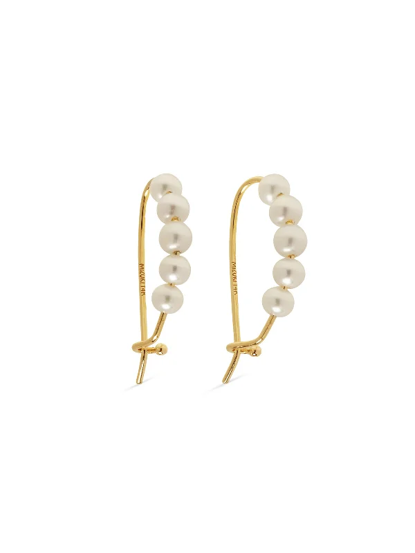 rose gold snake chain bracelet 3mm Akoya Pearl Safety Pin Yellow Gold Earrings