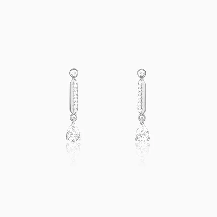handmade beaded stretch bracelet Zircon Silver Night Earrings