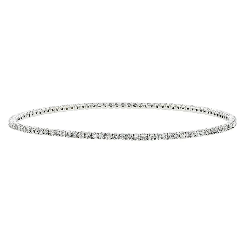 14K White Gold 2.25-Carat Diamond Tennis Bracelet