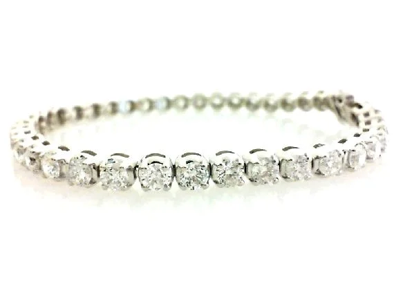 personalized gold bar necklace 14K White Natural Diamond Tennis Bracelet