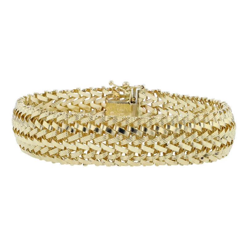 14K Yellow Gold 14.7mm Bracelet