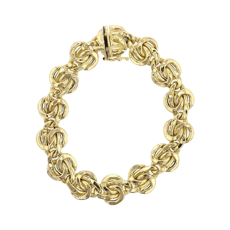 14K Yellow Gold Flat Love Knot Bracelet