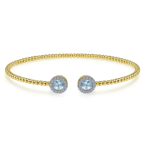 handcrafted gold stud earrings 14K Yellow Gold Round Sky Blue Topaz and Diamond Halo Bujukan Bangle handcrafted gold stud earrings 14K Yellow Gold Round Sky Blue Topaz and Diamond Halo Bujukan Bangle