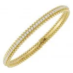 custom zodiac sign ring 18K Yellow & White Natural Diamond Cuff Bracelet