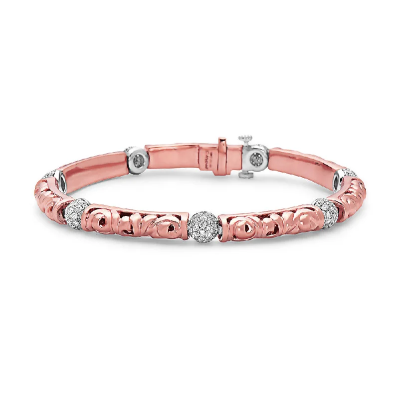 personalized silver cuff bracelet 18kp & 18kw Bracelet
