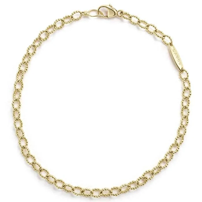 LAGOS Signature Caviar Link Bracelet in 18K Yellow Gold