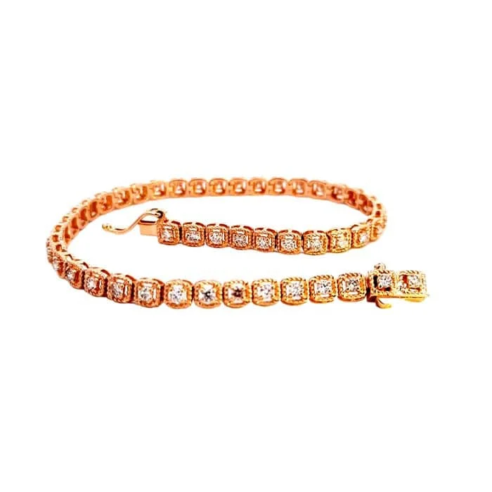 Mountz Collection 1.0CTW 7" Diamond Straightline Bracelet in 14K Yellow Gold