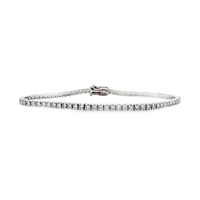 Mountz Collection 7” 2.60CTW Diamond Straightline Bracelet in 14K White Gold