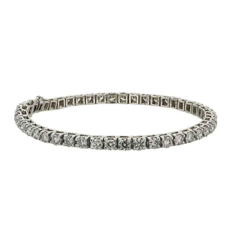boho beaded statement necklace "The Ava Allure Diamond Tennis Bracelet" 7.00 CTTW 14KWG boho beaded statement necklace "The Ava Allure Diamond Tennis Bracelet" 7.00 CTTW 14KWG