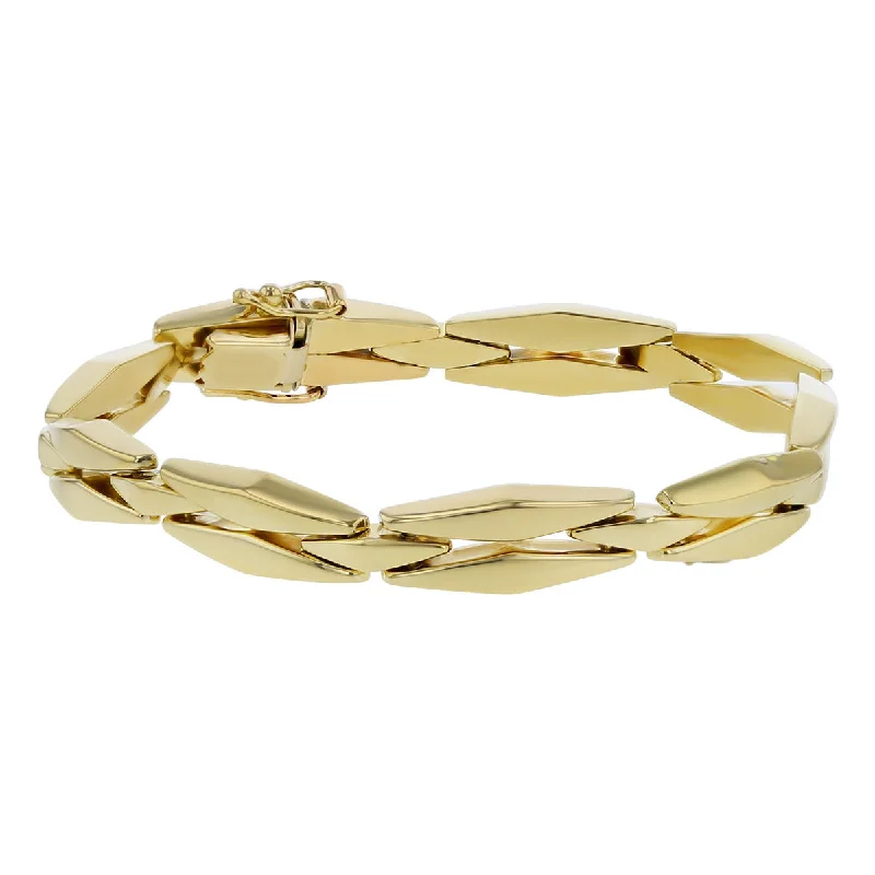 7-Inch 14K Yellow Gold Riveted Bracelet