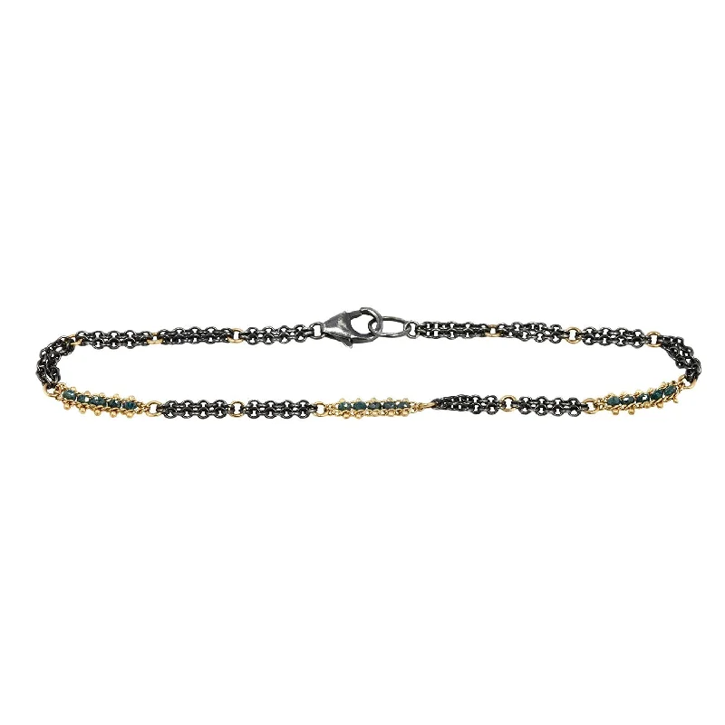 classic pearl choker necklace Blue Diamond Textile Station Bracelet