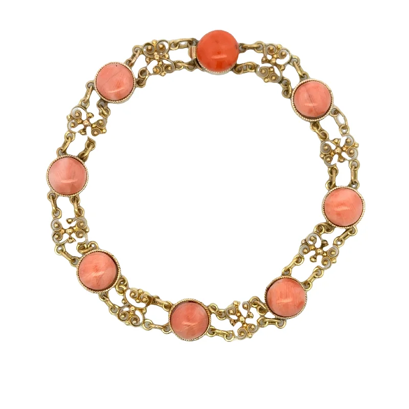 thin gold wire earrings Antique Coral Bracelet