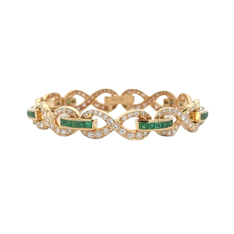 dainty sapphire gemstone bracelet Antique Emerald and Diamond Bracelet