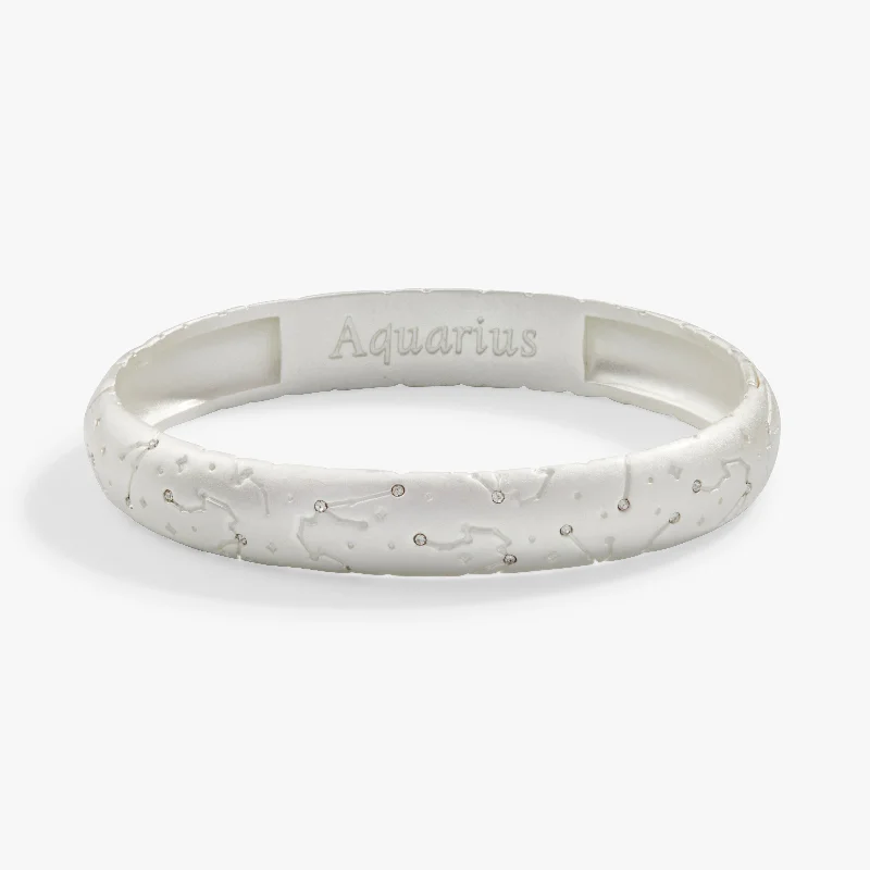 rose gold cartilage barbell Aquarius Zodiac Hinge Bangle