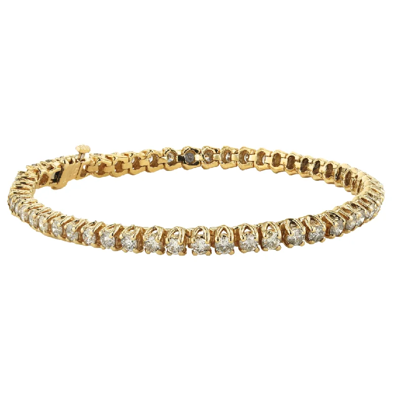 luxury diamond anniversary band "Artisan's Touch Diamond Tennis Bracelet" 5.10CTTW G-VS 14KYG luxury diamond anniversary band "Artisan's Touch Diamond Tennis Bracelet" 5.10CTTW G-VS 14KYG