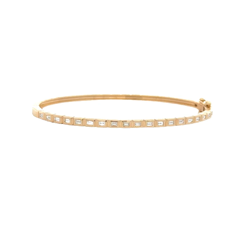 custom engraved infinity necklace Baguette Diamond Bangle Bracelet