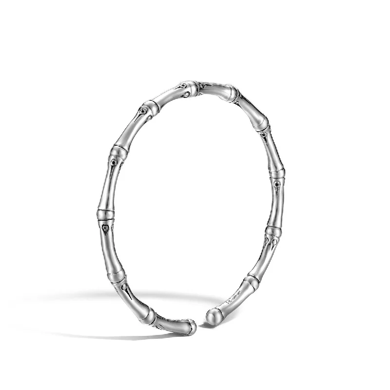 Bamboo Silver Slim Flex Bracelet