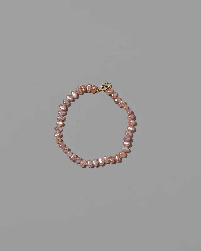 Baroque Pearl Bracelet - Pink Peony