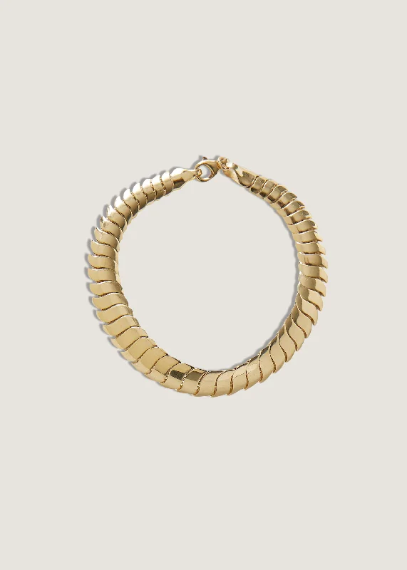 celestial moonstone ring gold Bold Cobra Chain Bracelet