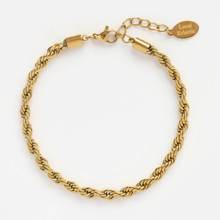 custom star sign necklace Bold Rope Chain Bracelet