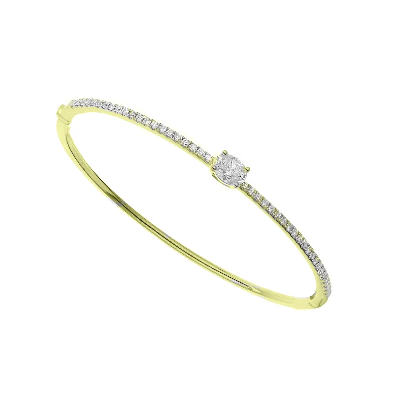 adjustable braided rope ring Bracelet/Diamond