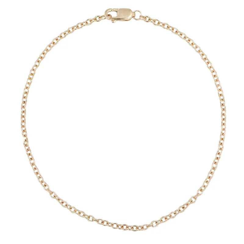 simple gold stacking rings Cable Chain Bracelet