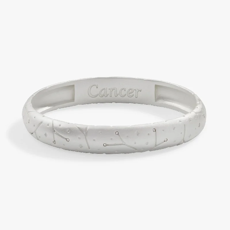 titanium black matte ring Cancer Zodiac Hinge Bangle