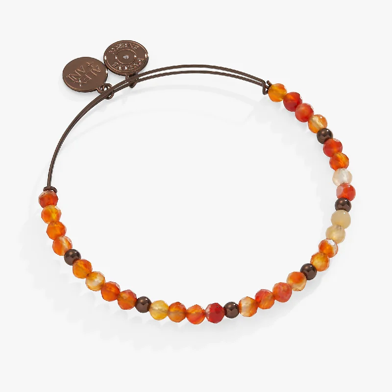 men’s braided leather bracelet Carnelian Beaded Bangle