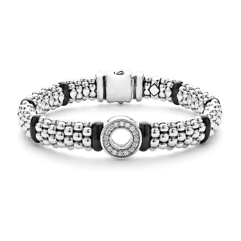 Ceramic and Diamond Circle Bracelet