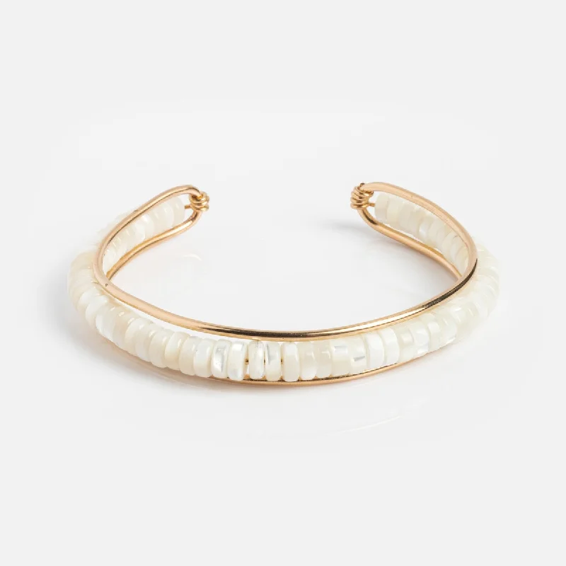 handcrafted beaded bracelet boho Channel Cuff