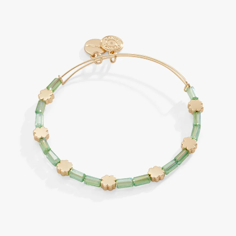celestial orbit ring set Clover + Crystal Accent Beaded Bangle Bracelet